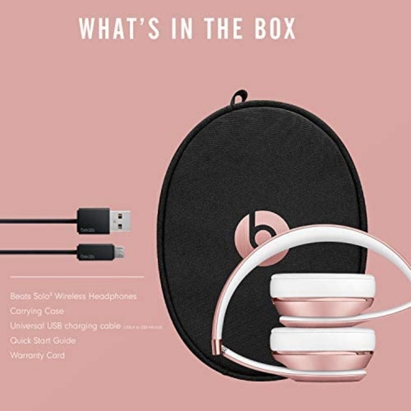 *PRICE FIRM* Beats Solo3 Wireless On-Ear Headphones (Rose Gold) - Picture 6 of 11